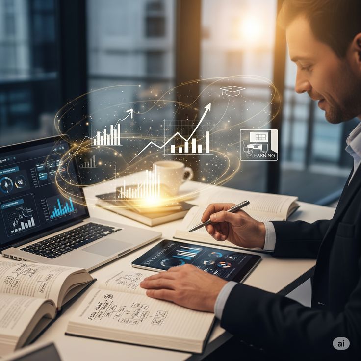 Cruscotto astratto con indicatori di controllo e governance