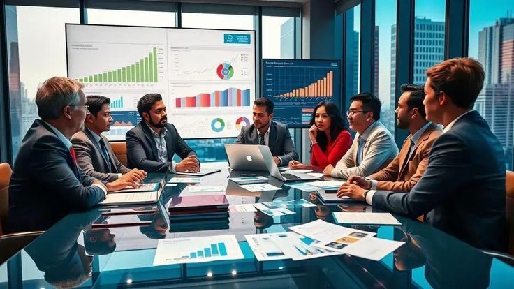 Ambiente di lavoro moderno in setting aziendale